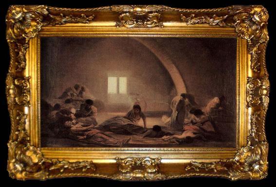 framed  Francisco de Goya Das Pestlazarett, ta009-2
